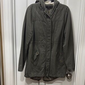 Women's Olive Hooded Jacket